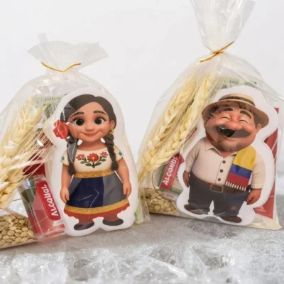 Muñecos de Año Viejo Clásicos Pancho y Pancha en bolsa